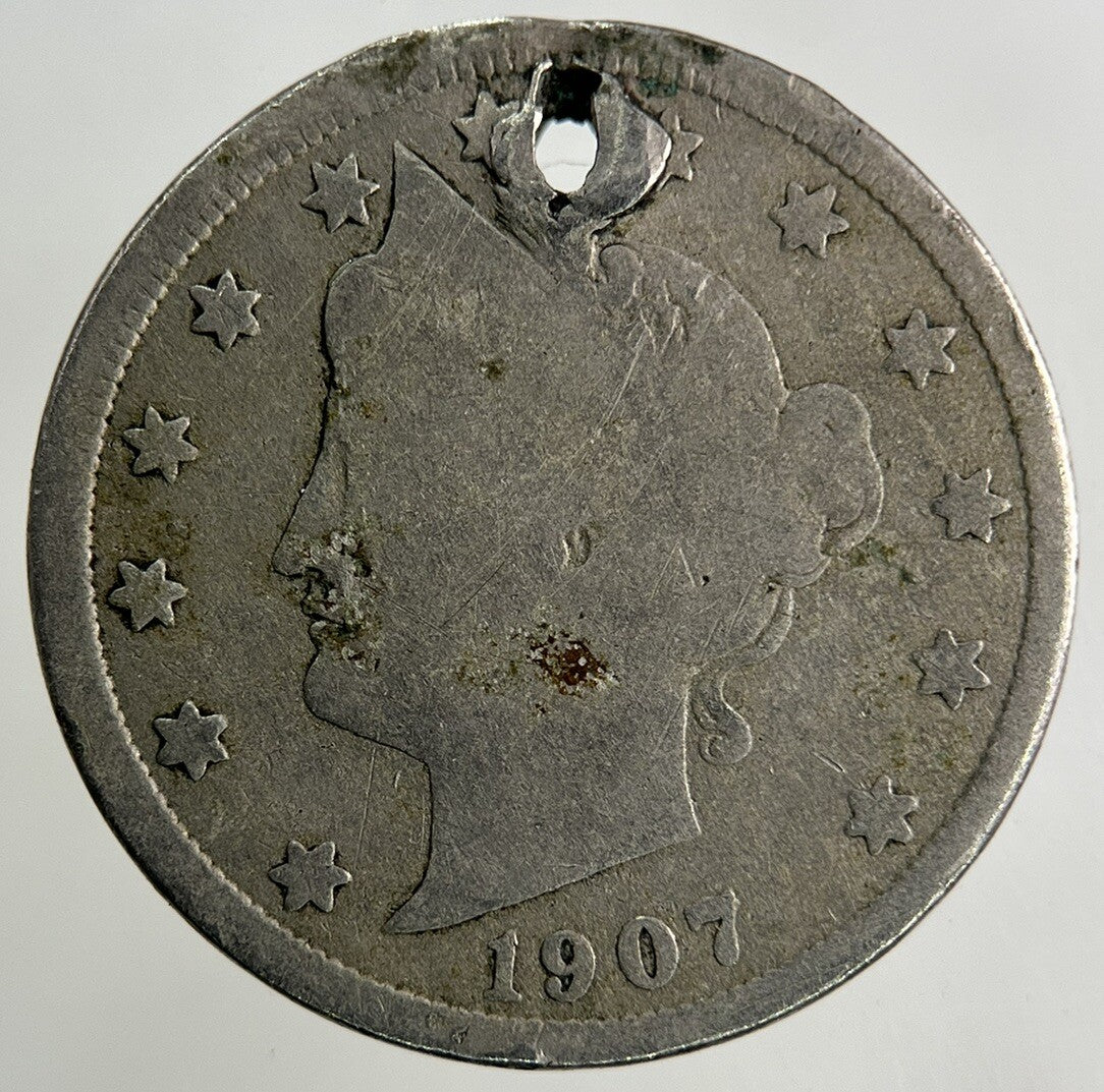 1907 US USA 5 Cents Nickel Coin | Collectable Grade