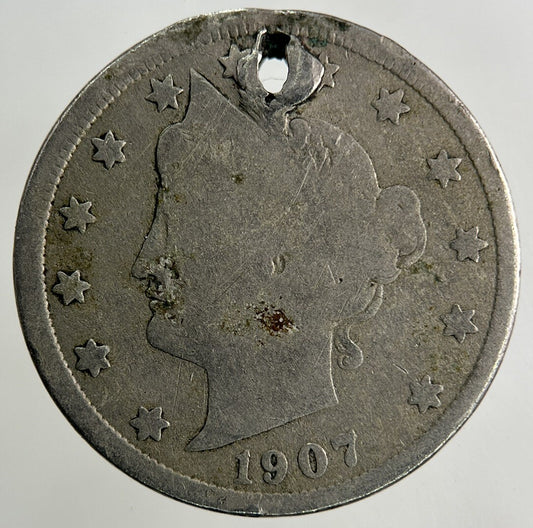 1907 US USA 5 Cents Nickel Coin | Collectable Grade