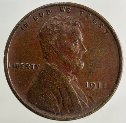 1911 US USA Wheat One Cent Coin | Fine Collectable Grade