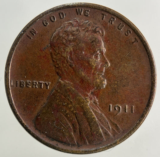 1911 US USA Wheat One Cent Coin | Fine Collectable Grade