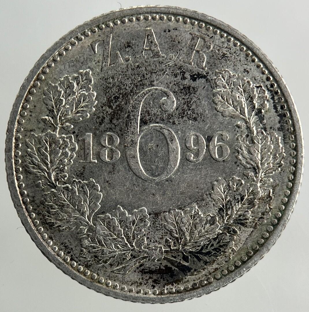 1896 South Africa Sixpence Silver Coin | Very High Grade
