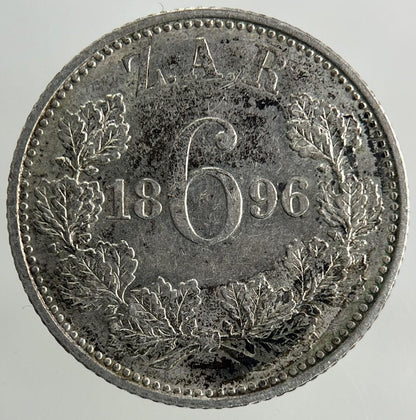 1896 South Africa Sixpence Silver Coin | Very High Grade