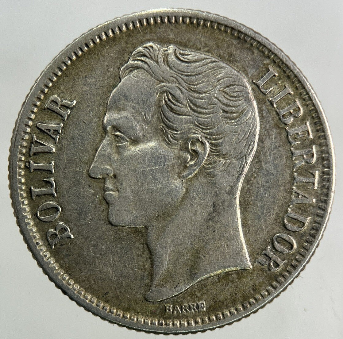 1954 Venezuela 1 Un Bolivar Silver Coin | Fine Collectable Grade