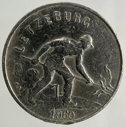 1960 Luxembourg / Letzeburg 1 Franc Coin | Fine Collectable Grade