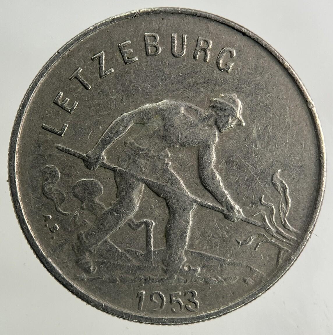 1953 Luxembourg / Letzeburg 1 Franc Coin | Fine Collectable Grade