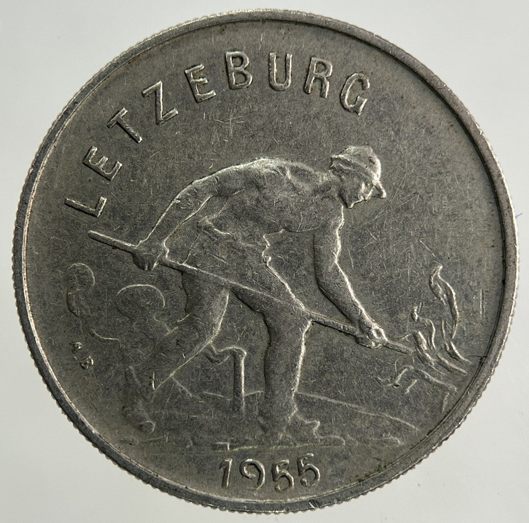1955 Luxembourg / Letzeburg 1 Franc Coin | Fine Collectable Grade