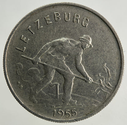 1955 Luxembourg / Letzeburg 1 Franc Coin | Fine Collectable Grade