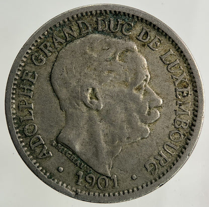 1901 Luxembourg 10 Centimes Coin | Fine Collectable Grade