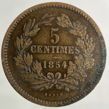 1854 Luxembourg 5 Centimes Coin | Collectable Grade