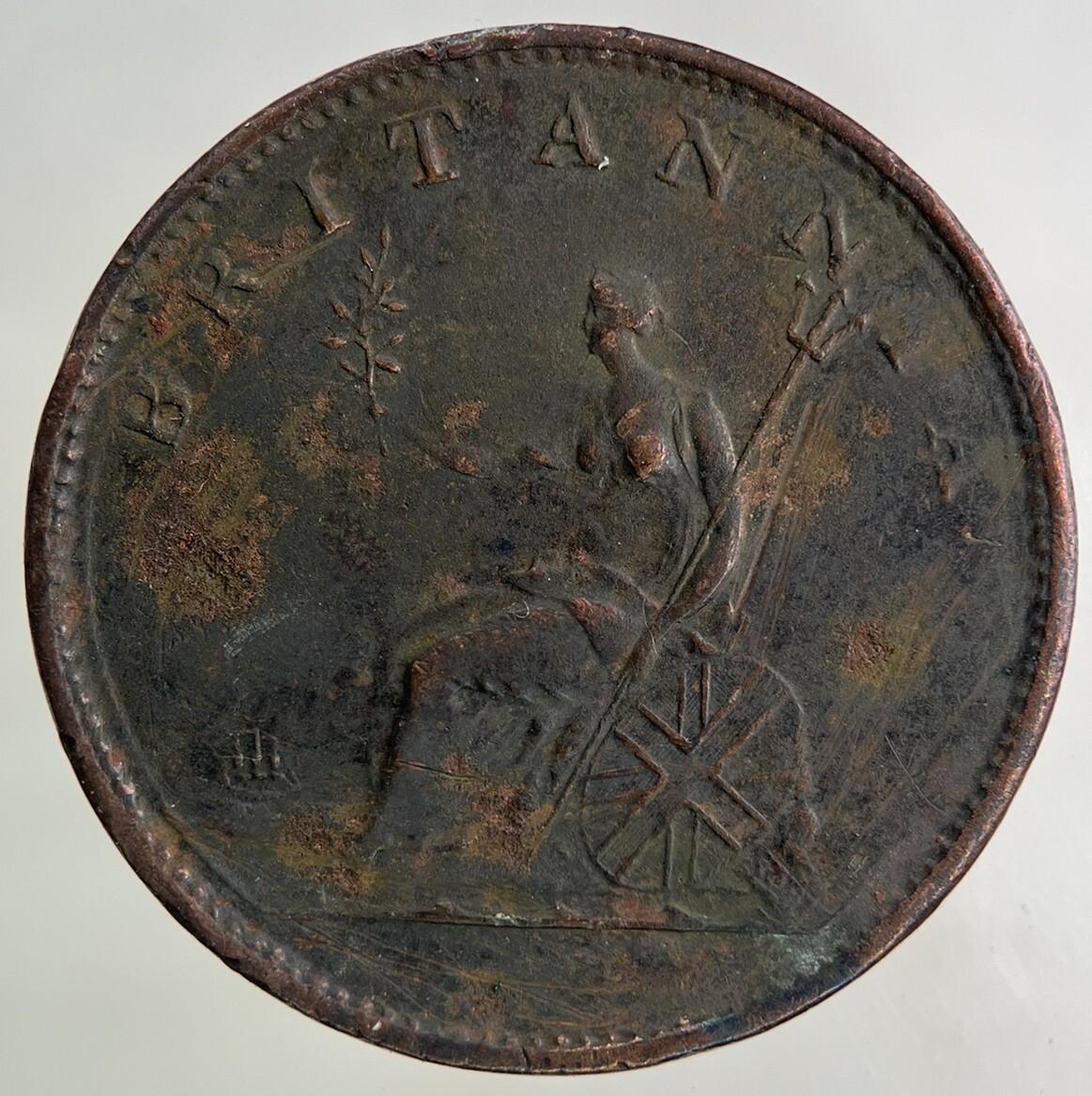 1806 George III 3rd Half-Penny Coin | Very High Grade