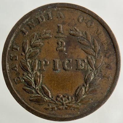 1853 East India Company 1/2 Half Pice Coin | Very High Grade