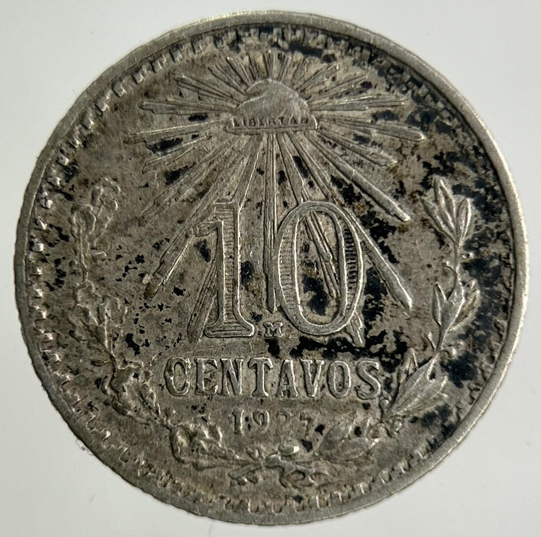 1927 Mexico 10 Centavos Silver Coin | Fine Collectable Grade