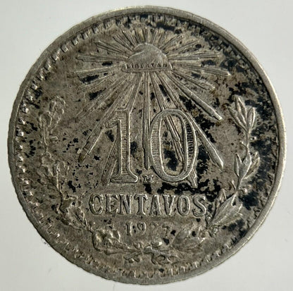 1927 Mexico 10 Centavos Silver Coin | Fine Collectable Grade