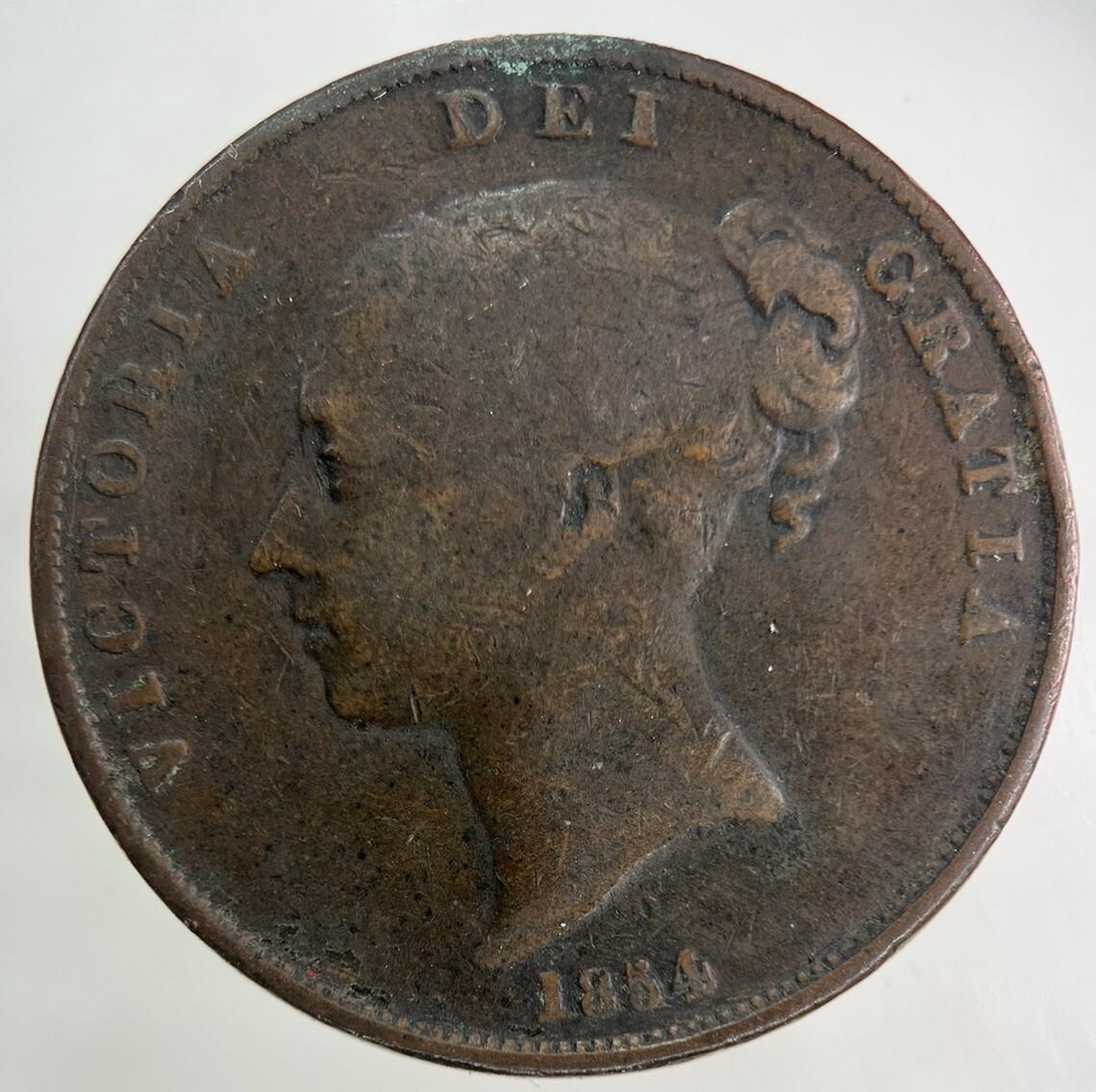 1854 Victoria One Penny Coin | Collectable Grade