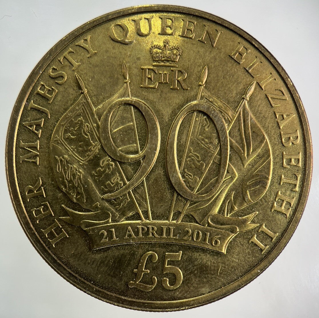 2016 Elizabeth II 2nd Jersey £5 Five Pound Coin | Very High Grade