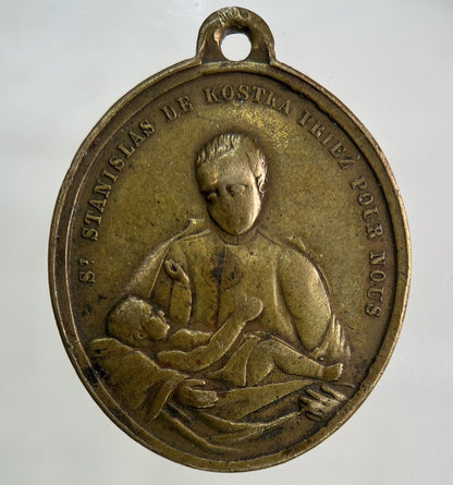 St Stanislas De Kostka Priez Pour Nous Medal Token Coin | Fine Collectable Grade