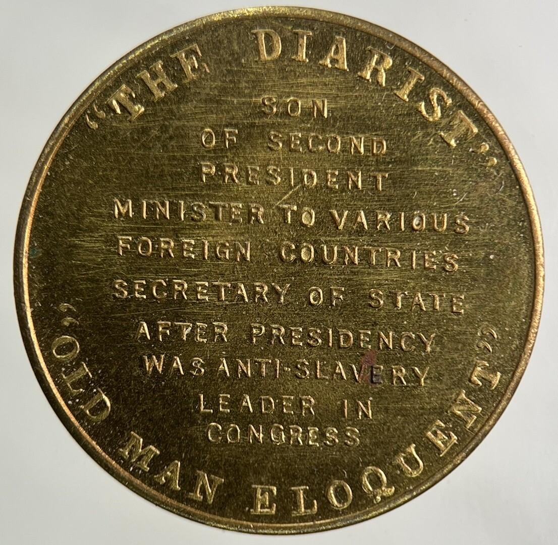 US USA Commemorative President John Quincy Adams Token Coin | Collectable Grade