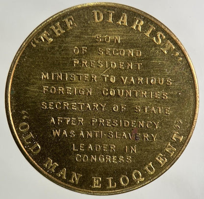 US USA Commemorative President John Quincy Adams Token Coin | Collectable Grade