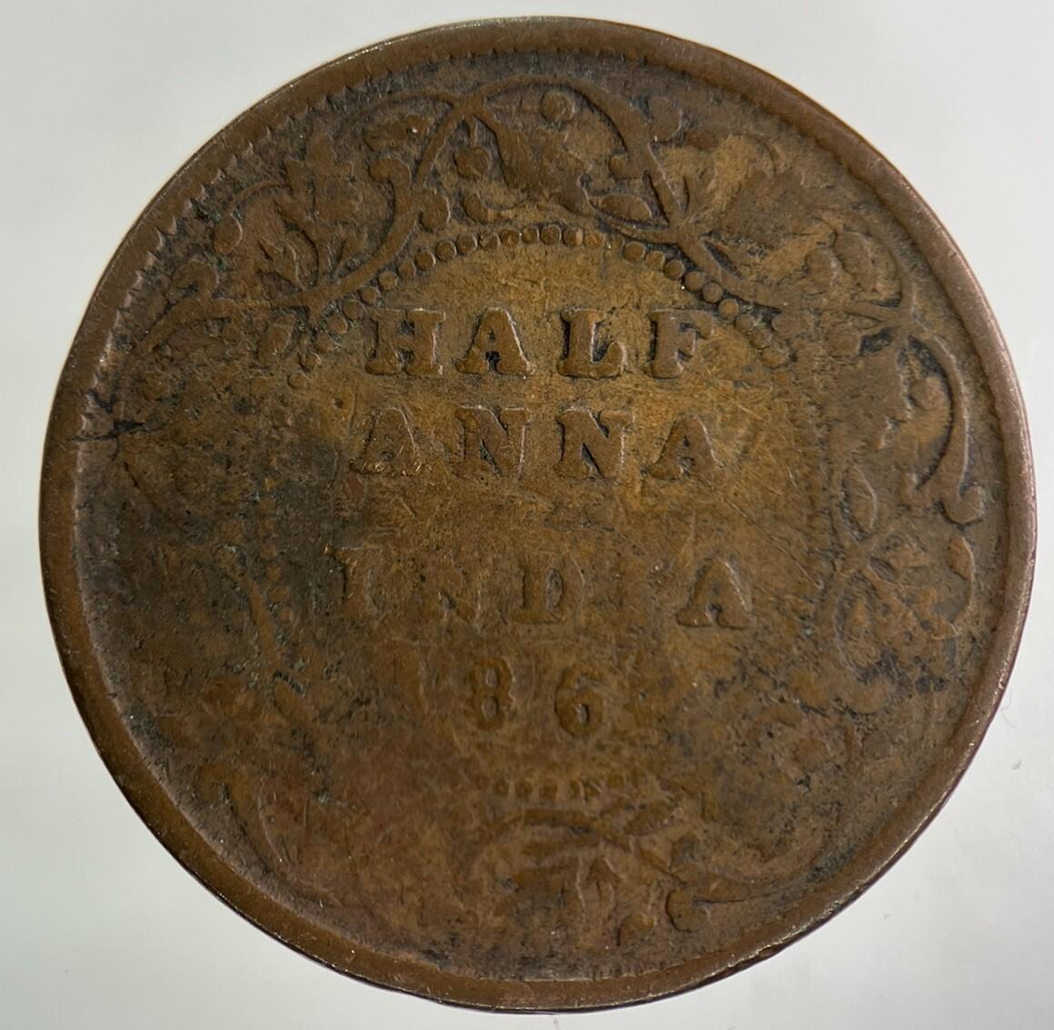 1862 India 1/2 Half Anna Coin | Collectable Grade