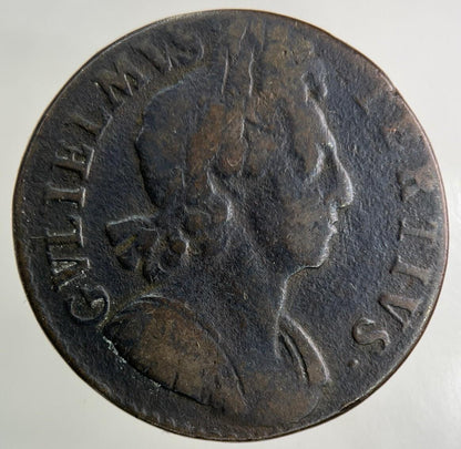 1696 William III 3rd Half-Penny Coin | Fine Collectable Grade