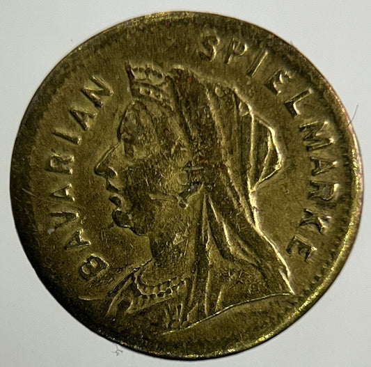 1897 Victoria Bavarian Spiel Marke Victoria Token Coin | Fine Collectable Grade