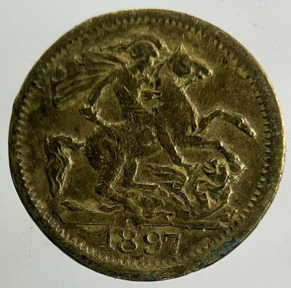 1897 Victoria Bavarian Spiel Marke Victoria Token Coin | Fine Collectable Grade