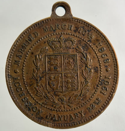 1901 Edward VII Marriage & Accession Medal Coin | Fine Collectable Grade