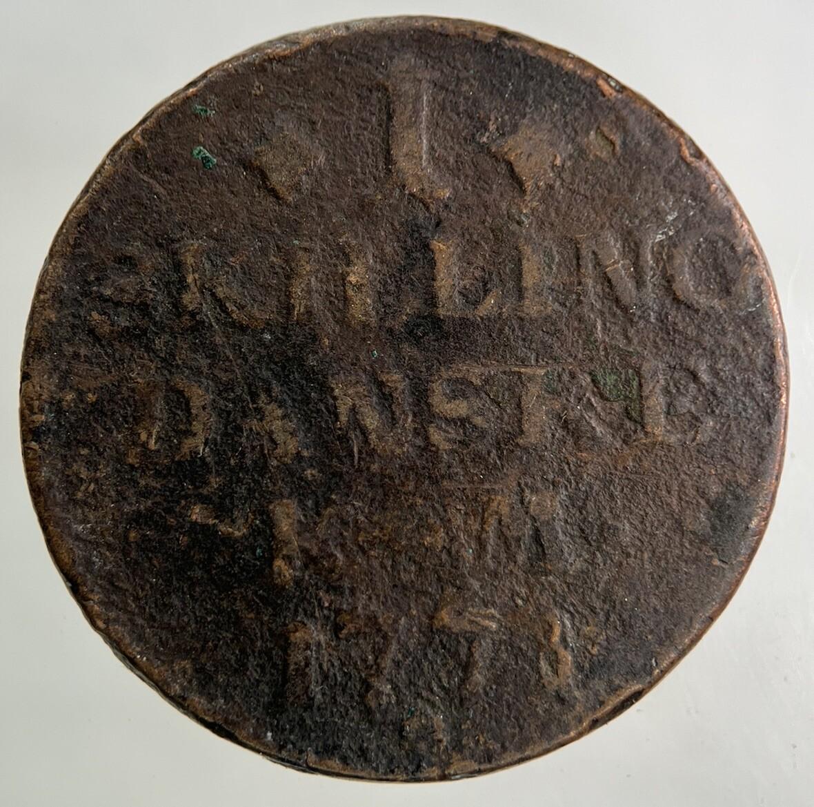 1771 Denmark 1 Skilling Coin | Collectable Grade