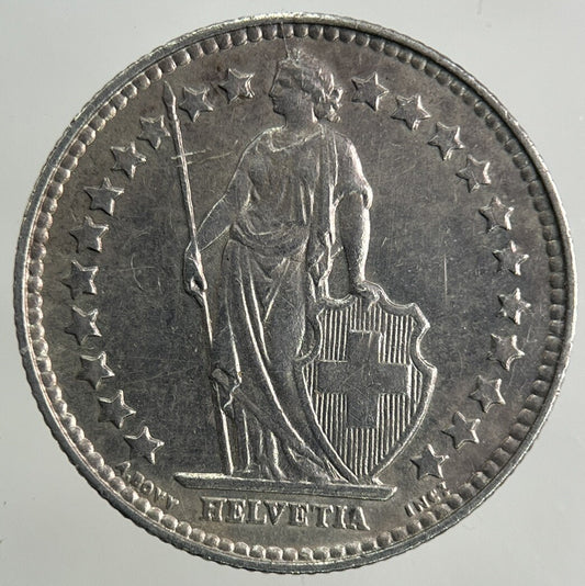 1909 Switzerland Swiss 1/2 Half Franc Silver Coin | Very High Grade
