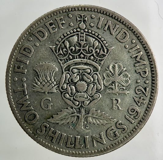 1942 George VI Florin Silver Coin | Fine Collectable Grade