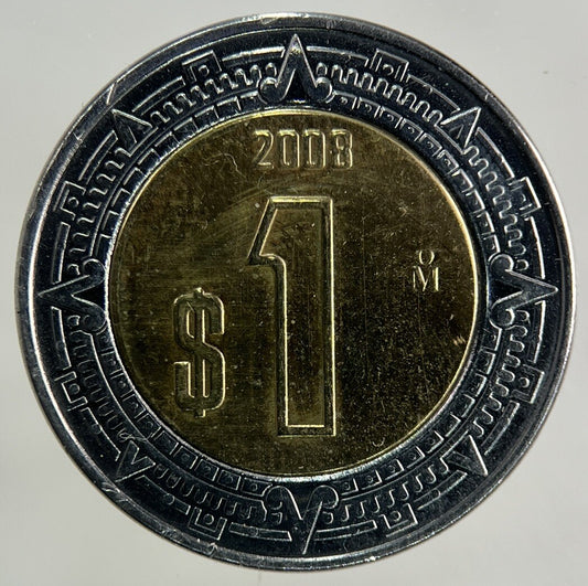 2008 Mexico 1 Peso Coin | Fine Collectable Grade