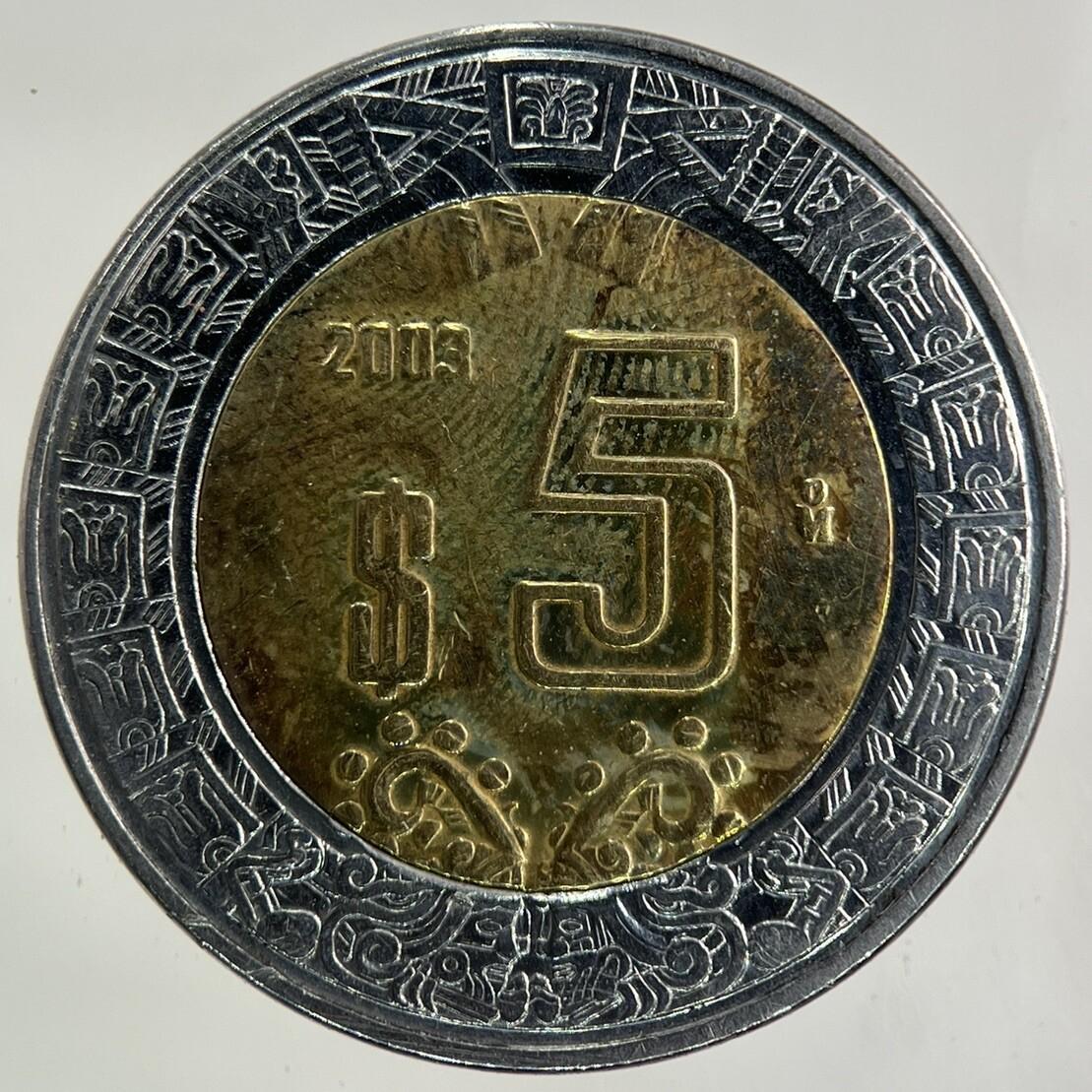 2003 Mexico 5 Pesos Coin | Fine Collectable Grade