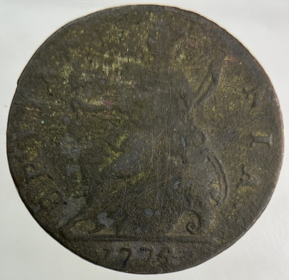 1774 George III 3rd Half-Penny Coin | Collectable Grade