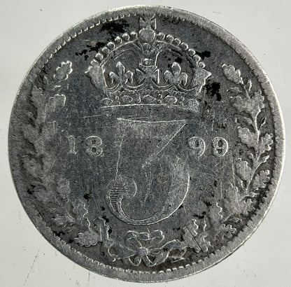 1899 Victoria Threepence Silver Coin | Collectable Grade