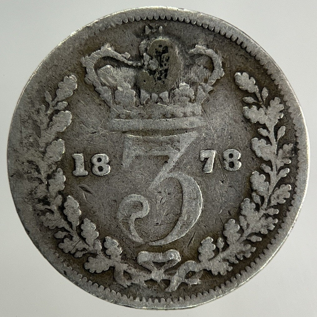 1878 Victoria Threepence Silver Coin | Collectable Grade