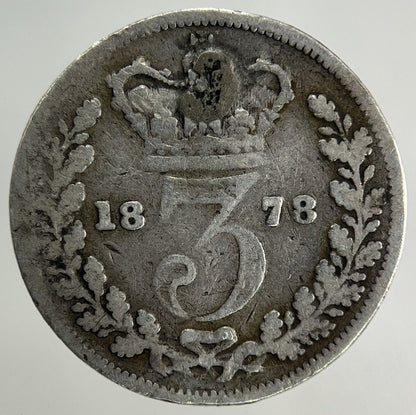 1878 Victoria Threepence Silver Coin | Collectable Grade
