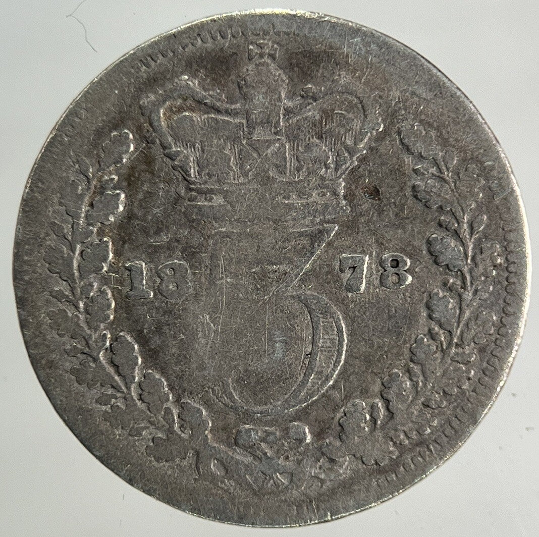 1878 Victoria Threepence Silver Coin | Collectable Grade