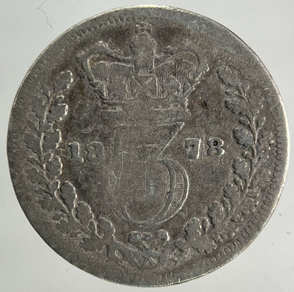 1878 Victoria Threepence Silver Coin | Collectable Grade
