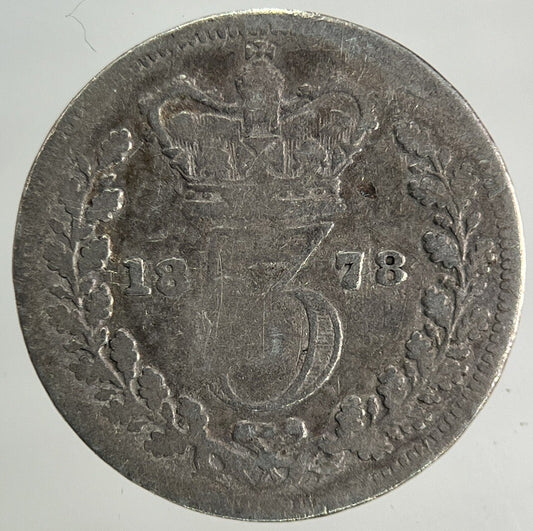 1878 Victoria Threepence Silver Coin | Collectable Grade