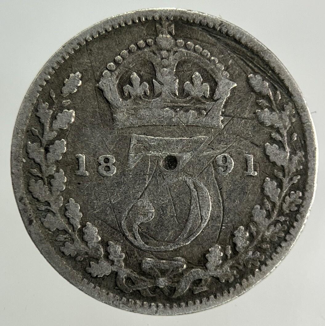 1891 Victoria Threepence Silver Coin | Collectable Grade