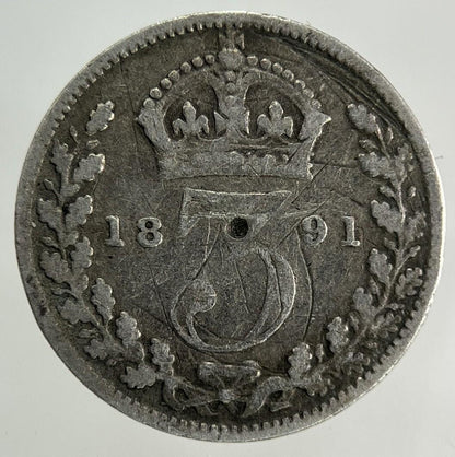 1891 Victoria Threepence Silver Coin | Collectable Grade