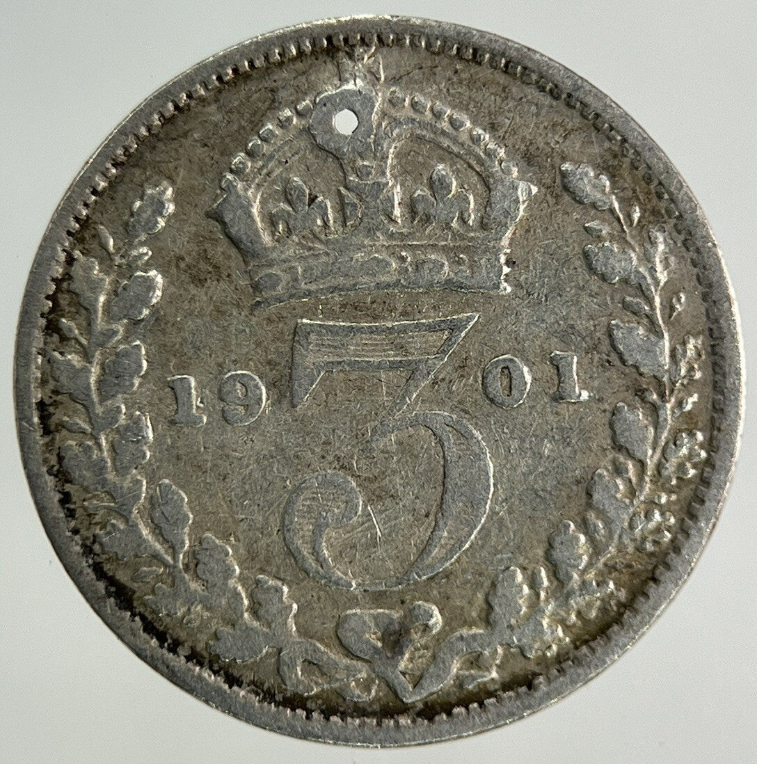 1901 Victoria Threepence Silver Coin | Collectable Grade