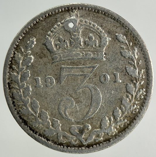 1901 Victoria Threepence Silver Coin | Collectable Grade