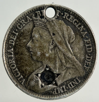 1897 Engraved Victoria Threepence Silver Coin | Collectable Grade