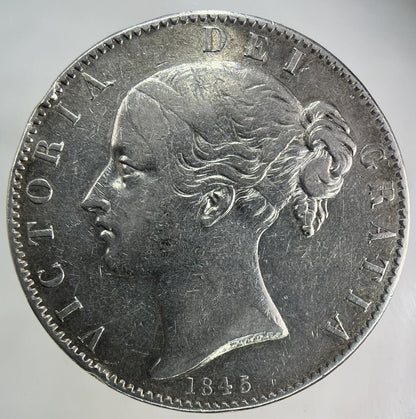 1845 Victoria Crown Silver Coin | Very High Grade