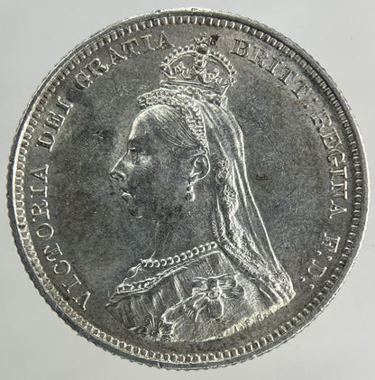 1887 Victoria Shilling Silver Coin | Very Fine Grade