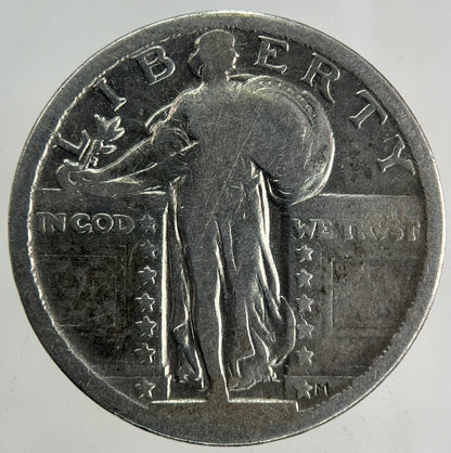 US USA Standing Liberty Quarter Dollar Silver Coin | Fine Collectable Grade