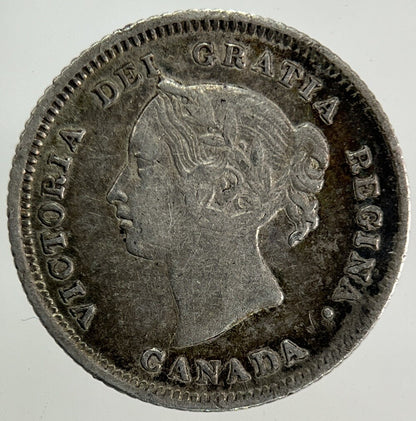 1881-H Canada 5 Cents Silver Coin | Very High Grade