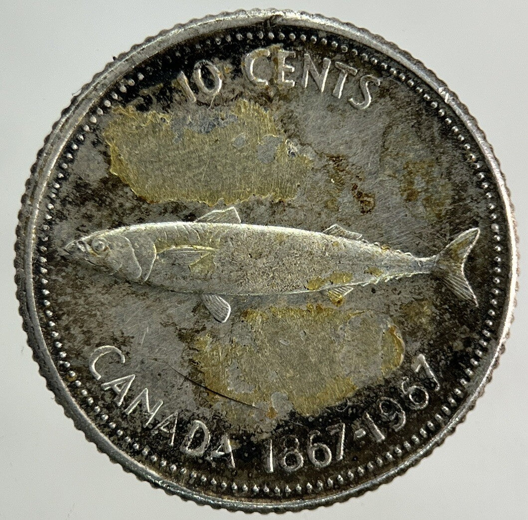 1967 Canada 10 Cents Silver Coin | Very High Grade