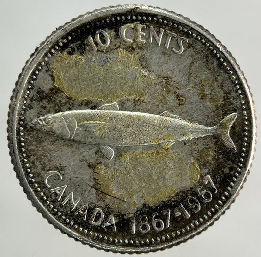 1967 Canada 10 Cents Silver Coin | Very High Grade